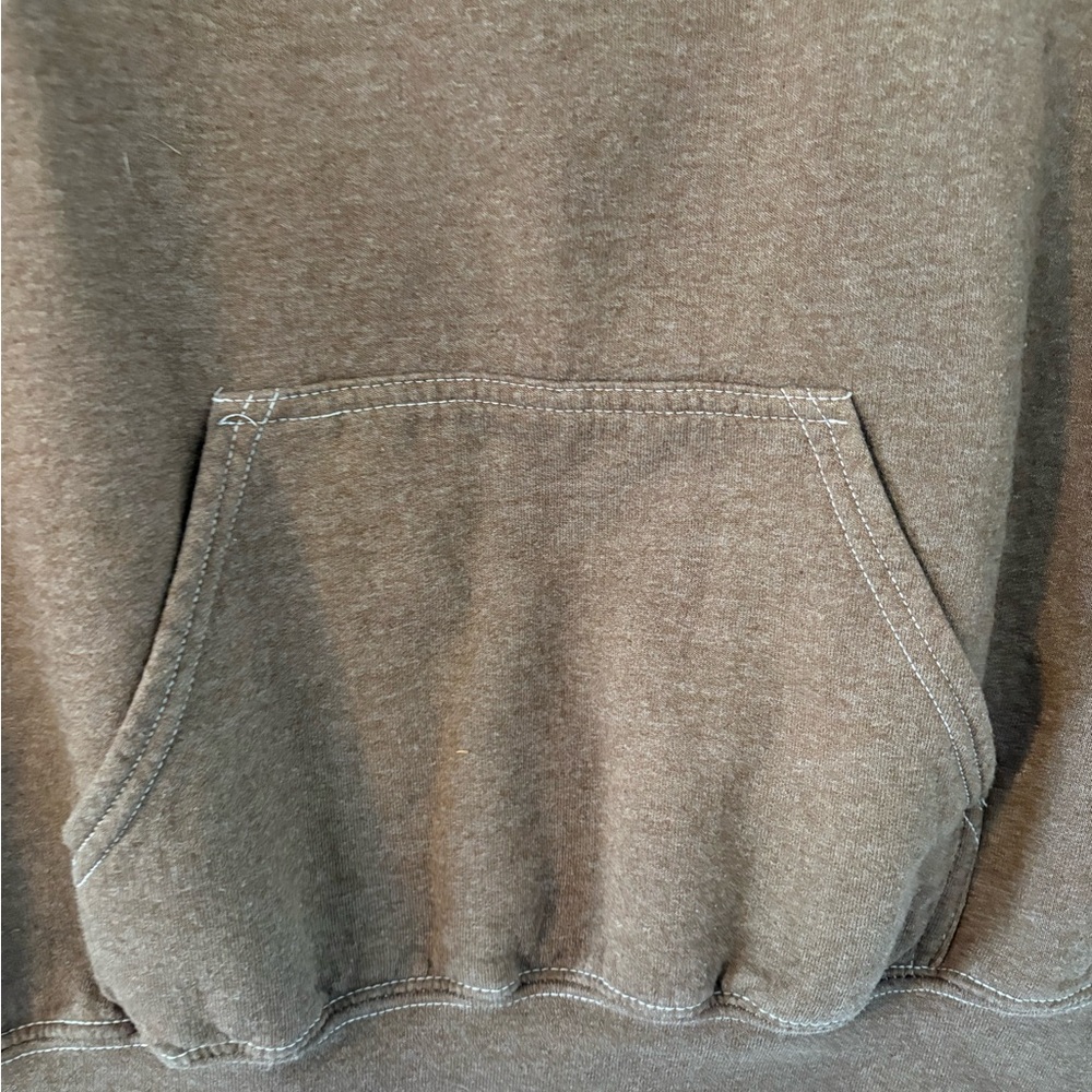 Gildan Heavy Blend Brown Hoodie Pullover Sweatshirt Size M Cotton Blend Casual - Picture 3 of 6